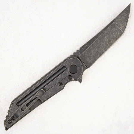 Нож Hoback Knives Kwaiback Black Fallout, 20CV, Titanium - купить в интернет-магазине Blademan